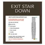 Standard Stairway Evacuation Plans - CA Compliant