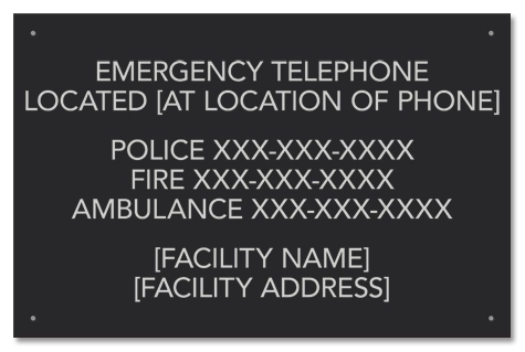 State Pool Sign - Emergency Telephone