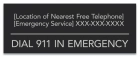 State Pool Sign - In Emergency Dial 911- Minnesota Compliant