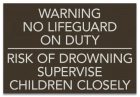 State Pool Sign - No Lifeguard - Georgia Compliant