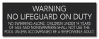 State Pool Sign - No Lifeguard - Indiana Compliant