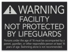 State Pool Sign - No Lifeguards - Illinois Compliant