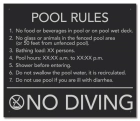 State Pool Sign - Pool Rules - Florida Compliant