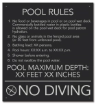 State Pool Sign - Pool Rules - Florida Compliant