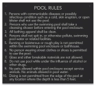 State Pool Sign - Pool Rules - Michigan Compliant