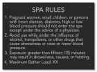 State Pool Sign - Spa Rules - Indiana Compliant