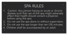 State Pool Sign - Spa Rules - Missouri Compliant