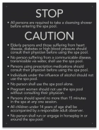 State Pool Sign - Spa Rules - Oregon Compliant