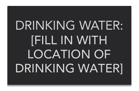 Texas Drinking Water Location Sign