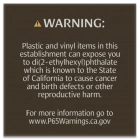 Warning Sign: Plastic and Vinyl