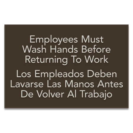 Wash Hands Sign - Bilingual
