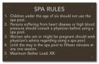 Washington Spa Rules Sign