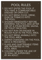 Wisconsin Pool Rules Sign