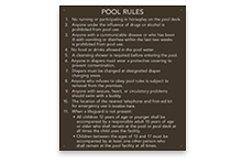Pool/Spa Signs