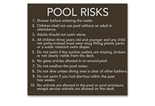 Pool/Spa Signs