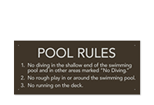 Pool/Spa Signs