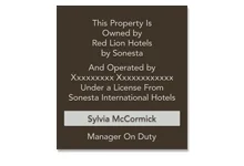 Manager On Duty Signs