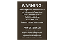 Human Trafficking Signs