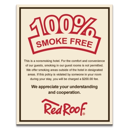 "100% Smoke Free" Sign