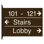 3-Line Overhead Sign w/Accent Lines