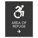 Accessible Direction Sign w/Dynamic ISA Symbol