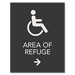 Accessible Direction Sign w/ISA Symbol