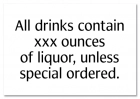 Alcohol Warning Sign - Alabama Compliant