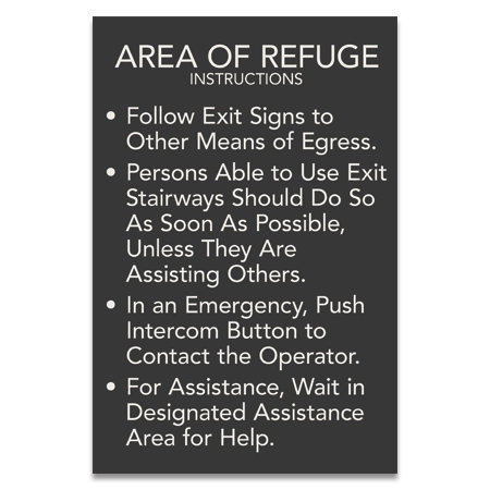 Area of Refuge Instructions