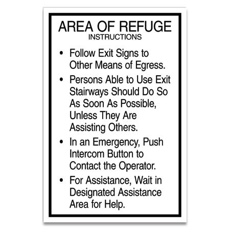Area of Refuge Instructions