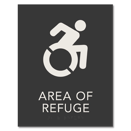 Area of Refuge Sign w/Dynamic ISA Symbol
