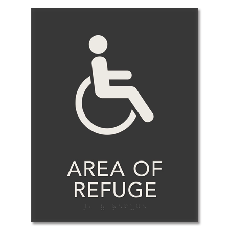 Area of Refuge Sign w/ISA Symbol