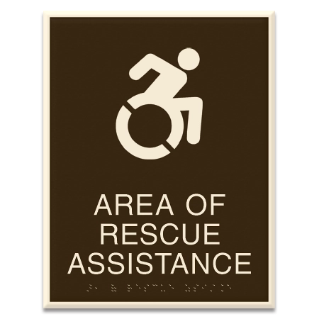 Area of Rescue Assistance Sign - NYC Compliant