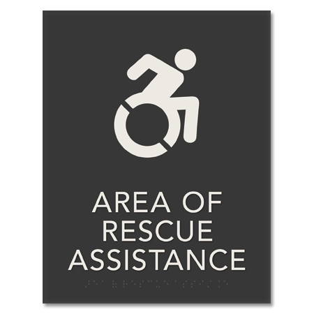 Area of Rescue Assistance Sign - NYC Compliant
