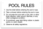 Arizona Pool and Spa Rules Sign