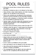 Arkansas Pool Rules Sign