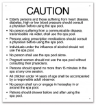 Arkansas Spa Rules Caution Sign