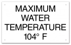 Arkansas Spa Water Temperature Sign