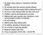 Atlanta, Georgia Pool Rules Sign