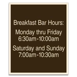Breakfast Bar Hours Sign