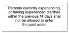 California Diarrhea Pool Sign