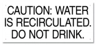 California Recirculated Pool Water Warning Sign