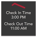 Check In/Check Out Sign w/Times