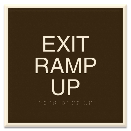 "Exit Ramp Up" Egress Sign - CA Compliant