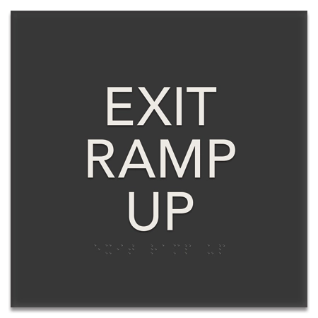 Exit Ramp Up Egress Sign - CA Compliant