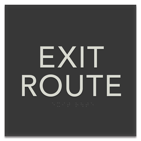 Exit Route Egress Sign - CA Compliant