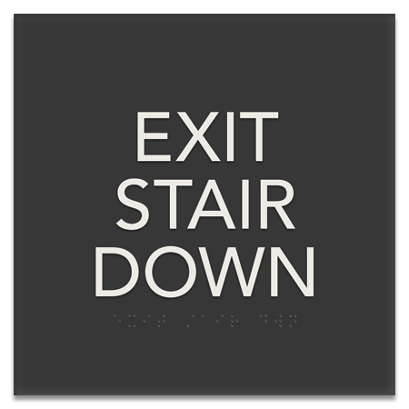 Exit Stair Down Egress Sign - CA Compliant
