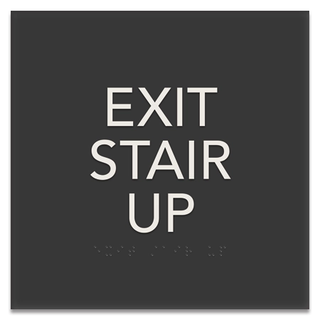 Exit Stair Up Egress Sign - CA Compliant
