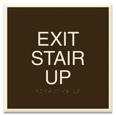 "Exit Stair Up" Egress Sign - CA Compliant