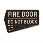 Fire Door - Do Not Block Label - 4 Pack