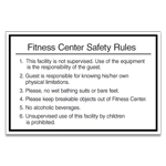 Fitness Center Rules Sign